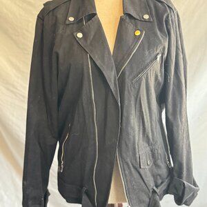 LFA Love x Fashion x Art New York Biker Zip Up Jacket | Color: Black | Size M